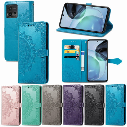 Mandala Flower Embossed Leather Phone Case, For Motorola Moto G72, For vivo V25, For Samsung Galaxy S23 5G, For Samsung Galaxy S23 Plus 5G