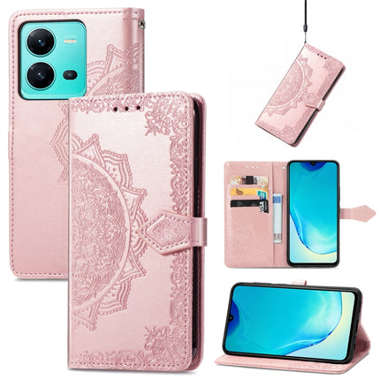 Mandala Flower Embossed Leather Phone Case, For Motorola Moto G72, For vivo V25, For Samsung Galaxy S23 5G, For Samsung Galaxy S23 Plus 5G