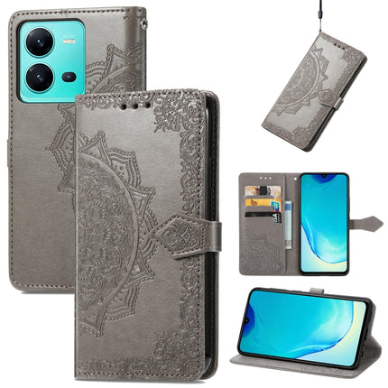 Mandala Flower Embossed Leather Phone Case, For Motorola Moto G72, For vivo V25, For Samsung Galaxy S23 5G, For Samsung Galaxy S23 Plus 5G