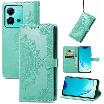 Mandala Flower Embossed Leather Phone Case, For Motorola Moto G72, For vivo V25, For Samsung Galaxy S23 5G, For Samsung Galaxy S23 Plus 5G