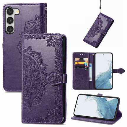 Mandala Flower Embossed Leather Phone Case, For Motorola Moto G72, For vivo V25, For Samsung Galaxy S23 5G, For Samsung Galaxy S23 Plus 5G