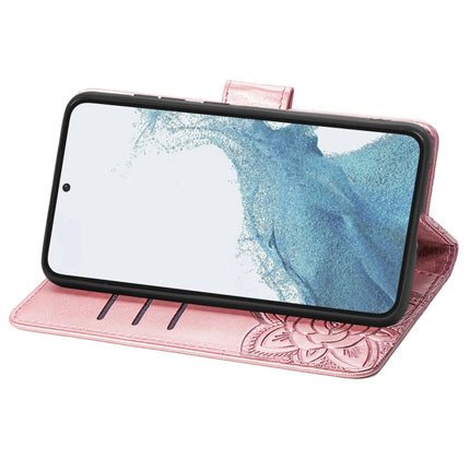 Butterfly Love Flower Embossed Leather Phone Case, For Samsung Galaxy S23 5G, For Samsung Galaxy S23+ 5G, For Samsung Galaxy S23 Ultra 5G