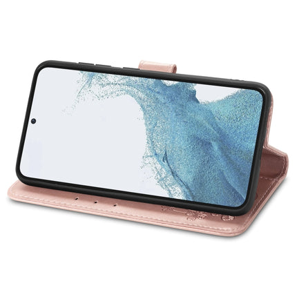 Four-leaf Clasp Embossed Buckle Leather Phone Case, For Samsung Galaxy S23 5G, For Samsung Galaxy S23+ 5G, For Samsung Galaxy S23 Ultra 5G, For Sony Xperia 5 IV