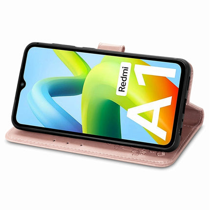 Four-leaf Clasp Embossed Buckle Leather Phone Case, For Xiaomi Redmi A1, For Xiaomi Redmi Note 11T, For Xiaomi 12T / Redmi K50 Ultra