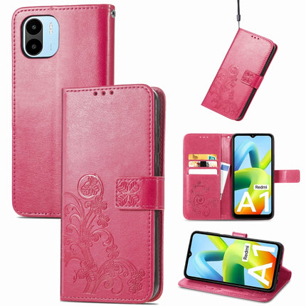 Four-leaf Clasp Embossed Buckle Leather Phone Case, For Xiaomi Redmi A1, For Xiaomi Redmi Note 11T, For Xiaomi 12T / Redmi K50 Ultra