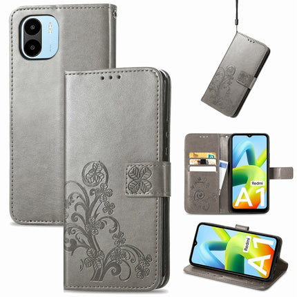 Four-leaf Clasp Embossed Buckle Leather Phone Case, For Xiaomi Redmi A1, For Xiaomi Redmi Note 11T, For Xiaomi 12T / Redmi K50 Ultra