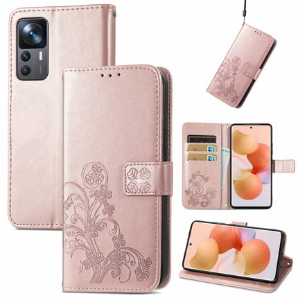 Four-leaf Clasp Embossed Buckle Leather Phone Case, For Xiaomi Redmi A1, For Xiaomi Redmi Note 11T, For Xiaomi 12T / Redmi K50 Ultra