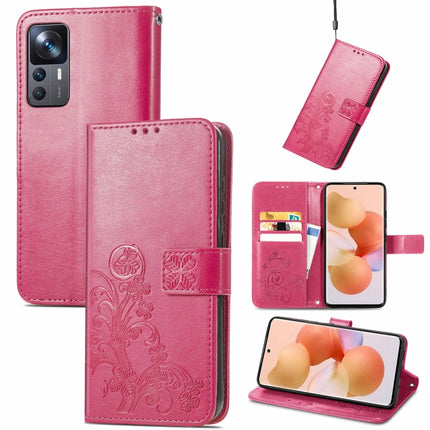 Four-leaf Clasp Embossed Buckle Leather Phone Case, For Xiaomi Redmi A1, For Xiaomi Redmi Note 11T, For Xiaomi 12T / Redmi K50 Ultra