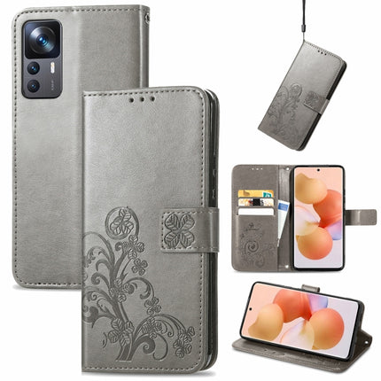 Four-leaf Clasp Embossed Buckle Leather Phone Case, For Xiaomi Redmi A1, For Xiaomi Redmi Note 11T, For Xiaomi 12T / Redmi K50 Ultra