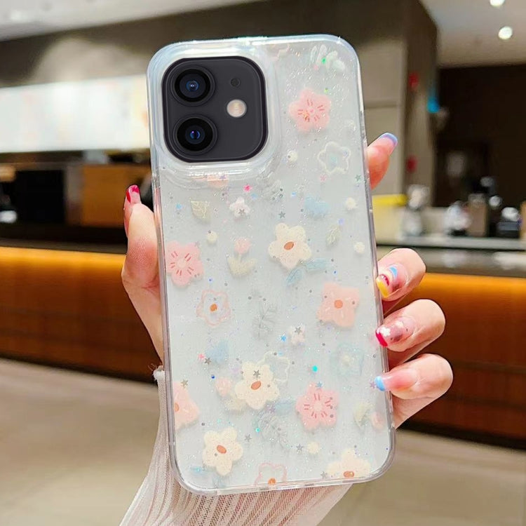 Fresh Small Floral Epoxy TPU Phone Case, For iPhone 12, For iPhone 12 Pro Max, For iPhone 12 Pro, For iPhone 11 Pro Max