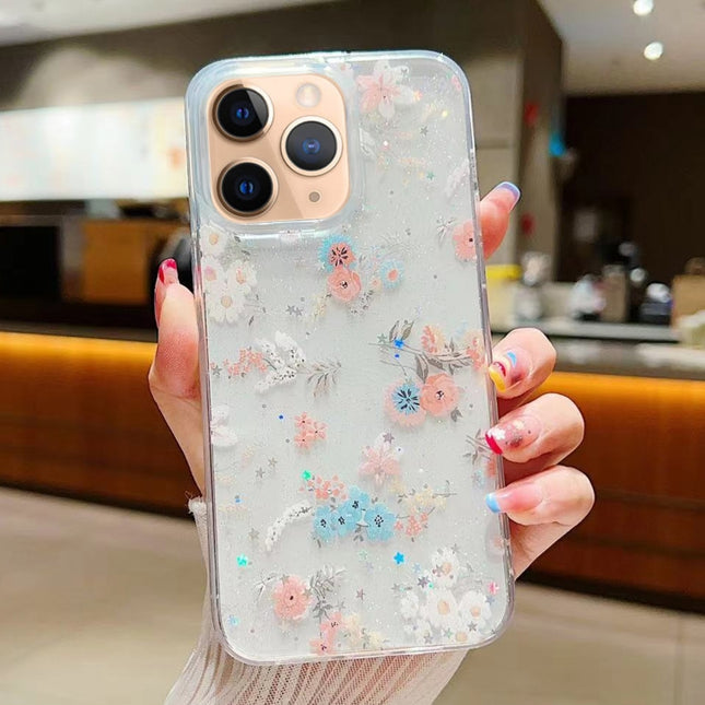 Fresh Small Floral Epoxy TPU Phone Case, For iPhone 11 Pro Max, For iPhone 11, For iPhone 11 Pro, For iPhone XR