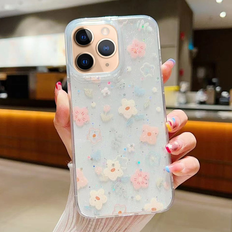 Fresh Small Floral Epoxy TPU Phone Case, For iPhone 12, For iPhone 12 Pro Max, For iPhone 12 Pro, For iPhone 11 Pro Max