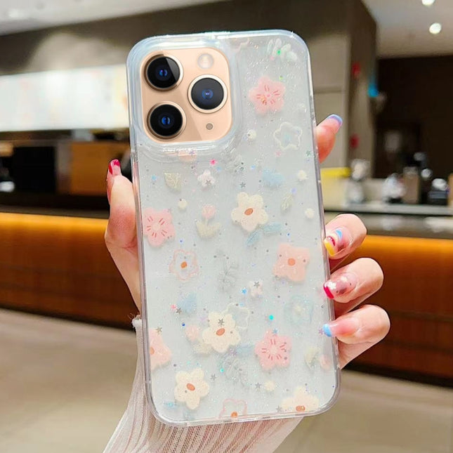 Fresh Small Floral Epoxy TPU Phone Case, For iPhone 11 Pro Max, For iPhone 11, For iPhone 11 Pro, For iPhone XR