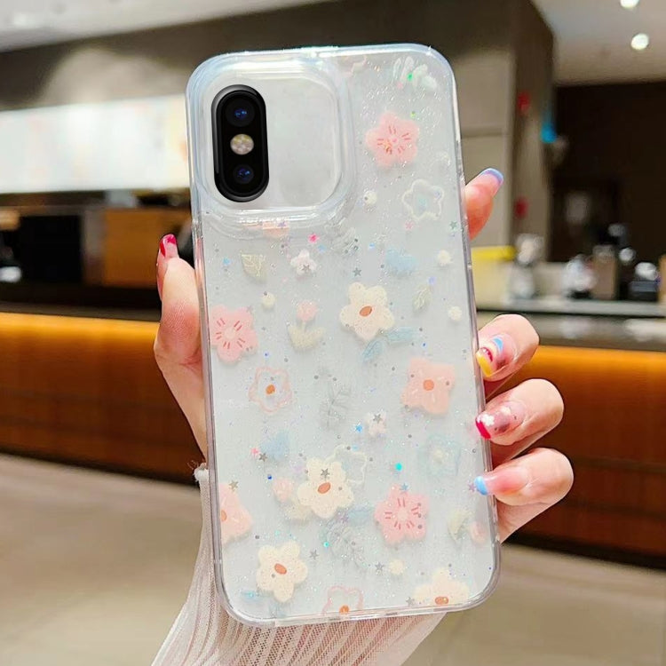 Fresh Small Floral Epoxy TPU Phone Case, For iPhone 7 Plus / 8 Plus, For iPhone X / XS