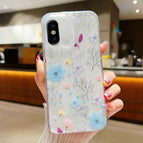 For iPhone X / XS / D05 Blue Floral