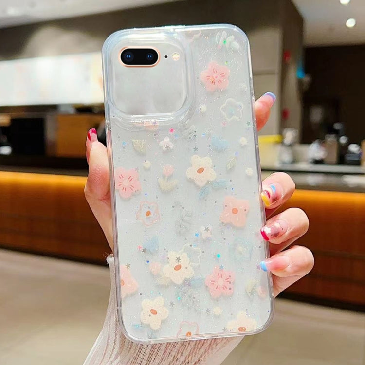 Fresh Small Floral Epoxy TPU Phone Case, For iPhone 7 Plus / 8 Plus, For iPhone X / XS
