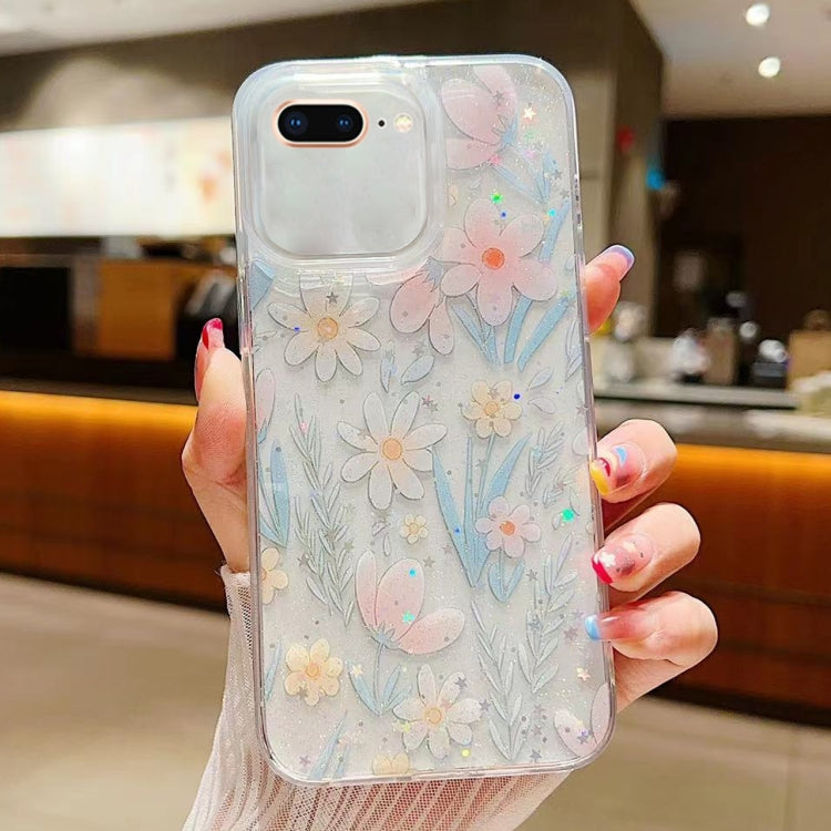 Fresh Small Floral Epoxy TPU Phone Case, For iPhone 7 Plus / 8 Plus, For iPhone X / XS