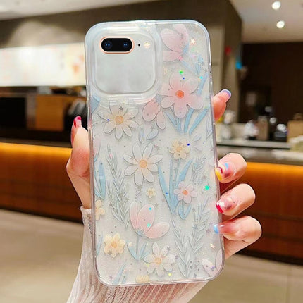 Fresh Small Floral Epoxy TPU Phone Case, For iPhone 7 Plus / 8 Plus, For iPhone X / XS