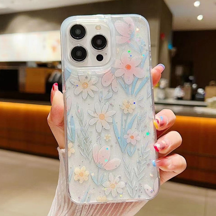 Fresh Small Floral Epoxy TPU Phone Case, For iPhone 15 Pro Max, For iPhone 15 Pro, For iPhone 15 Plus, For iPhone 15