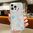 For iPhone 15 Pro / D05 Blue Floral