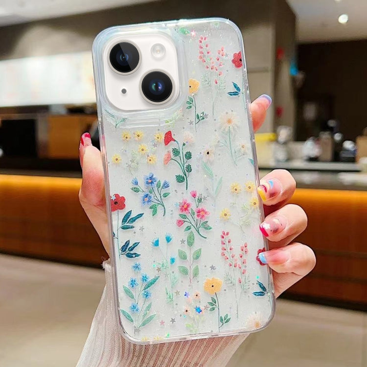 Fresh Small Floral Epoxy TPU Phone Case, For iPhone 15 Pro Max, For iPhone 15 Pro, For iPhone 15 Plus, For iPhone 15