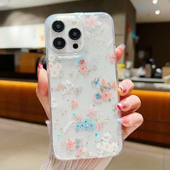 Fresh Small Floral Epoxy TPU Phone Case, For iPhone 15 Pro Max, For iPhone 15 Pro, For iPhone 15 Plus, For iPhone 15