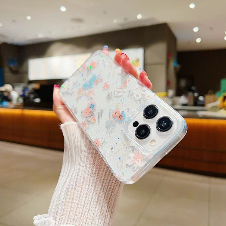 Fresh Small Floral Epoxy TPU Phone Case, For iPhone 15 Pro Max, For iPhone 15 Pro, For iPhone 15 Plus, For iPhone 15
