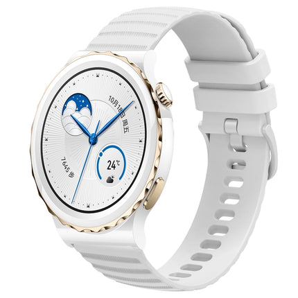 20mm Wavy Dot Pattern Solid Color Silicone Watch Band, For Huawei Watch GT3 Pro 43mm, For Huawei Watch GT3 42mm