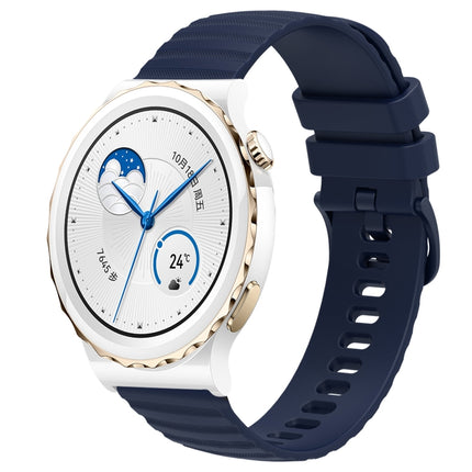 20mm Wavy Dot Pattern Solid Color Silicone Watch Band, For Huawei Watch GT3 Pro 43mm, For Huawei Watch GT3 42mm