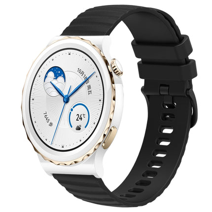 20mm Wavy Dot Pattern Solid Color Silicone Watch Band, For Huawei Watch GT3 Pro 43mm, For Huawei Watch GT3 42mm