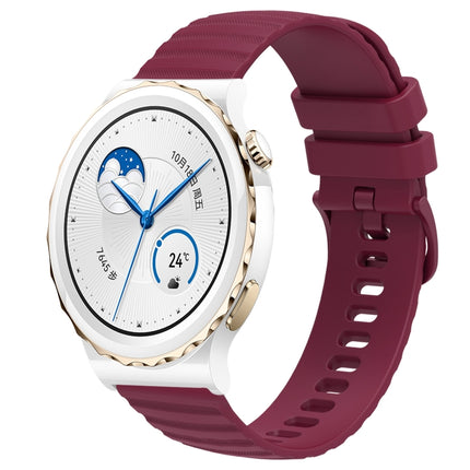 20mm Wavy Dot Pattern Solid Color Silicone Watch Band, For Huawei Watch GT3 Pro 43mm, For Huawei Watch GT3 42mm