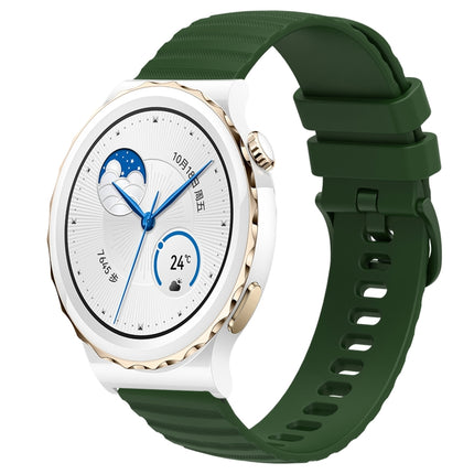 20mm Wavy Dot Pattern Solid Color Silicone Watch Band, For Huawei Watch GT3 Pro 43mm, For Huawei Watch GT3 42mm