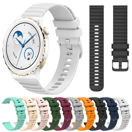 20mm Wavy Dot Pattern Solid Color Silicone Watch Band, For Huawei Watch GT3 Pro 43mm, For Huawei Watch GT3 42mm
