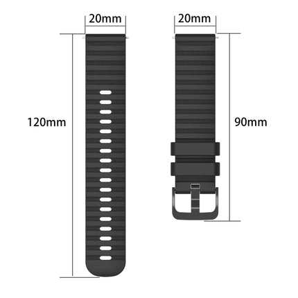20mm Wavy Dot Pattern Solid Color Silicone Watch Band, For Huawei Watch GT3 Pro 43mm, For Huawei Watch GT3 42mm