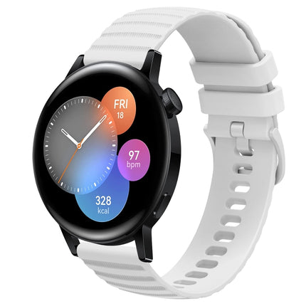 20mm Wavy Dot Pattern Solid Color Silicone Watch Band, For Huawei Watch GT3 Pro 43mm, For Huawei Watch GT3 42mm
