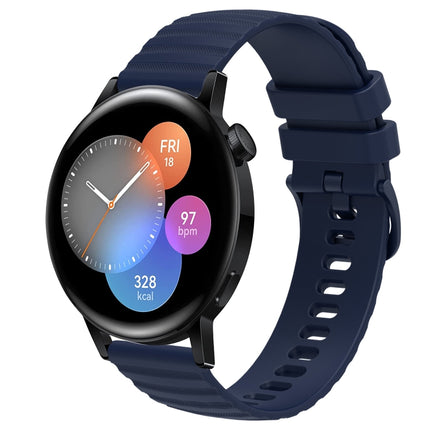 20mm Wavy Dot Pattern Solid Color Silicone Watch Band, For Huawei Watch GT3 Pro 43mm, For Huawei Watch GT3 42mm