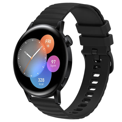 20mm Wavy Dot Pattern Solid Color Silicone Watch Band, For Huawei Watch GT3 Pro 43mm, For Huawei Watch GT3 42mm