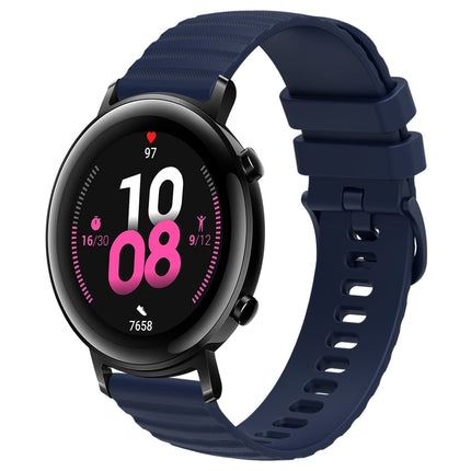 20mm Wavy Dot Pattern Solid Color Silicone Watch Band, For Huawei Watch GT2 42mm, For Huawei Watch 2