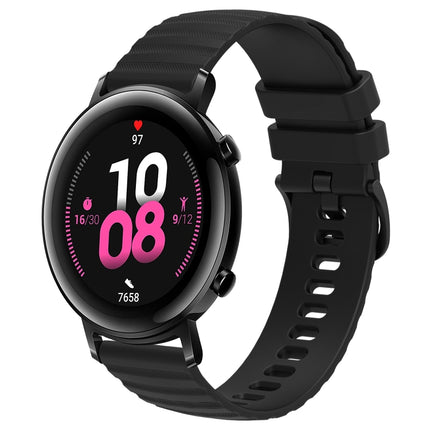 20mm Wavy Dot Pattern Solid Color Silicone Watch Band, For Huawei Watch GT2 42mm, For Huawei Watch 2