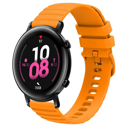 20mm Wavy Dot Pattern Solid Color Silicone Watch Band, For Huawei Watch GT2 42mm, For Huawei Watch 2