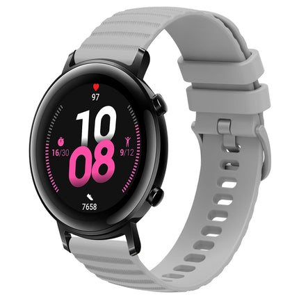 20mm Wavy Dot Pattern Solid Color Silicone Watch Band, For Huawei Watch GT2 42mm, For Huawei Watch 2