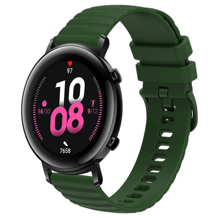 20mm Wavy Dot Pattern Solid Color Silicone Watch Band, For Huawei Watch GT2 42mm, For Huawei Watch 2
