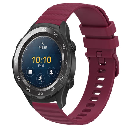 20mm Wavy Dot Pattern Solid Color Silicone Watch Band, For Huawei Watch GT2 42mm, For Huawei Watch 2