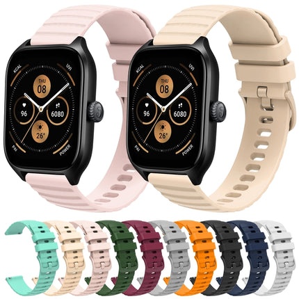 20mm Wavy Dot Pattern Solid Color Silicone Watch Band, For Amazfit GTS 4, For Amazfit GTS 3