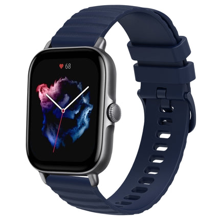 20mm Wavy Dot Pattern Solid Color Silicone Watch Band, For Amazfit GTS 4, For Amazfit GTS 3