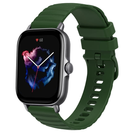 20mm Wavy Dot Pattern Solid Color Silicone Watch Band, For Amazfit GTS 4, For Amazfit GTS 3