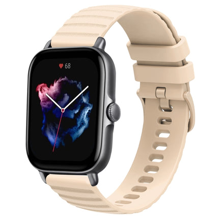 20mm Wavy Dot Pattern Solid Color Silicone Watch Band, For Amazfit GTS 4, For Amazfit GTS 3