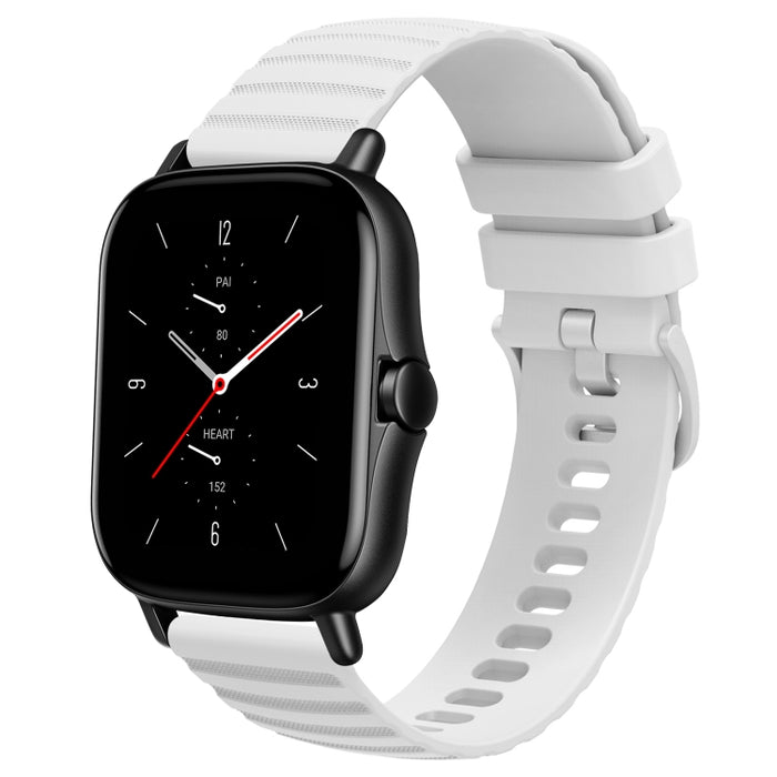 20mm Wavy Dot Pattern Solid Color Silicone Watch Band, For Amazfit GTS 2E, For Amazfit GTS 2 Mini