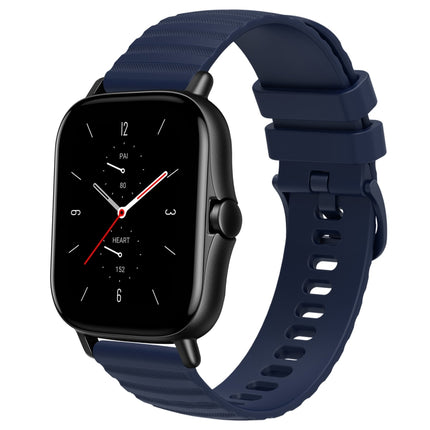 20mm Wavy Dot Pattern Solid Color Silicone Watch Band, For Amazfit GTS 2E, For Amazfit GTS 2 Mini