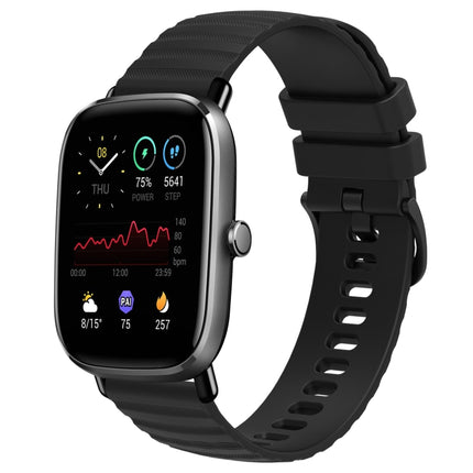 20mm Wavy Dot Pattern Solid Color Silicone Watch Band, For Amazfit GTS 2E, For Amazfit GTS 2 Mini